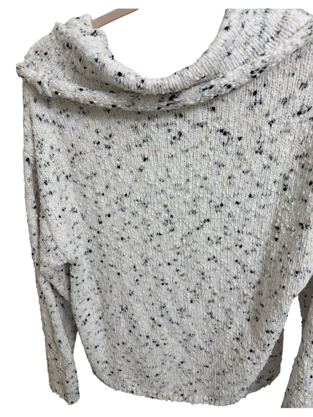 Adrienne Vittadini Speckled Cowl Neck Knit Sweater Size Large NWT - Picture 7 of 8